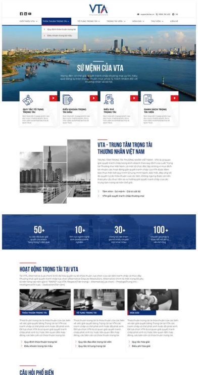 Website chính thức Trung tâm trọng tài VTA